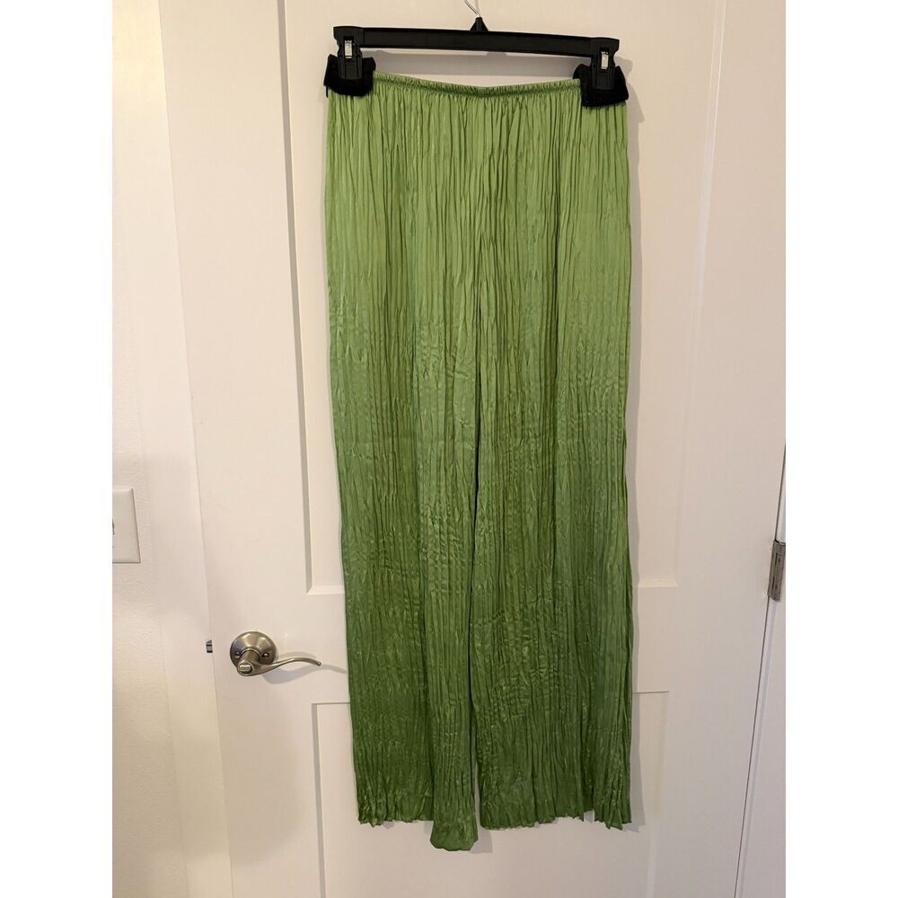 VINCE Crushed Plissé Pull-On Pants — Plus Size